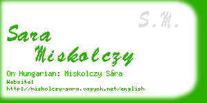 sara miskolczy business card